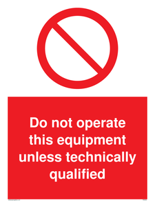 PM5352: Do not operate unless qualified