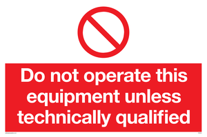 PM5352: Do not operate unless qualified