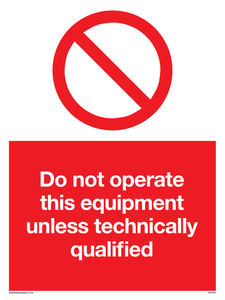 PM5352: Do not operate unless qualified