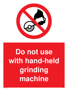 PM5601: Do not use hand-held grinding machine
