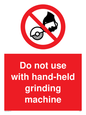 PM5601: Do not use hand-held grinding machine