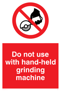 PM5601: Do not use hand-held grinding machine