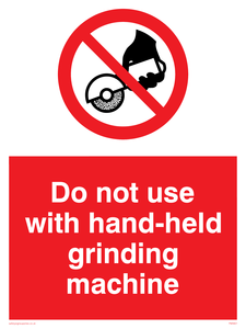 PM5601: Do not use hand-held grinding machine
