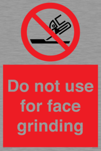 PM7646: Do not use for face grinding