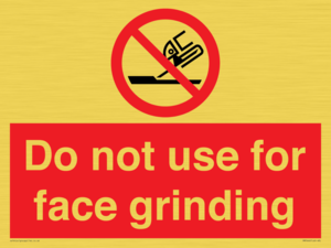 PM7646: Do not use for face grinding
