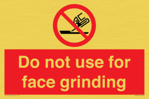 PM7646: Do not use for face grinding