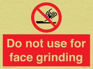 PM7646: Do not use for face grinding