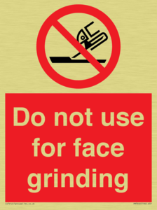 PM7646: Do not use for face grinding