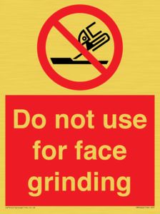 PM7646: Do not use for face grinding