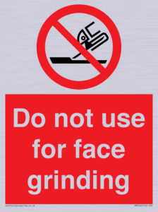 PM7646: Do not use for face grinding