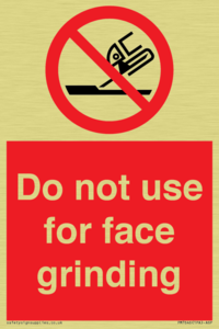 PM7646: Do not use for face grinding
