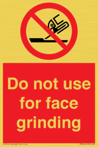 PM7646: Do not use for face grinding