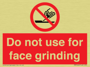 PM7646: Do not use for face grinding