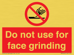 PM7646: Do not use for face grinding