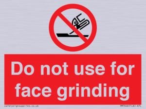 PM7646: Do not use for face grinding