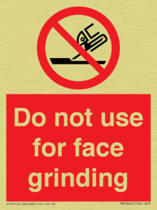 PM7646: Do not use for face grinding
