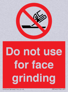 PM7646: Do not use for face grinding