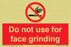 PM7646: Do not use for face grinding