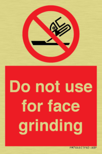 PM7646: Do not use for face grinding
