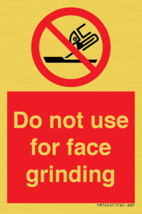 PM7646: Do not use for face grinding