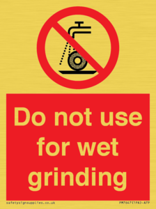 PM7647: Do not use for wet grinding