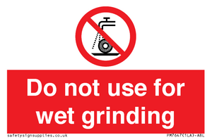PM7647: Do not use for wet grinding