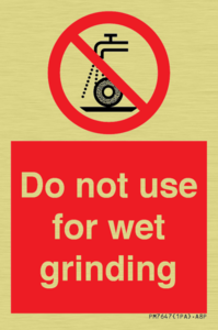PM7647: Do not use for wet grinding