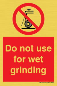 PM7647: Do not use for wet grinding