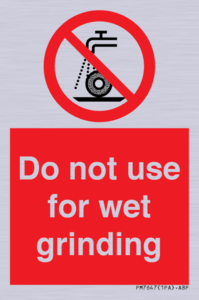 PM7647: Do not use for wet grinding