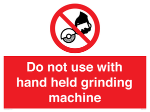 PM7648: Do not use with hand held grinding machine