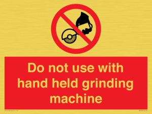 PM7648: Do not use with hand held grinding machine