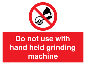 PM7648: Do not use with hand held grinding machine