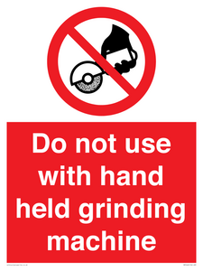 PM7648: Do not use with hand held grinding machine