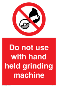 PM7648: Do not use with hand held grinding machine