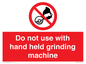 PM7648: Do not use with hand held grinding machine