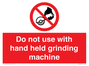 PM7648: Do not use with hand held grinding machine