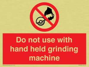 PM7648: Do not use with hand held grinding machine