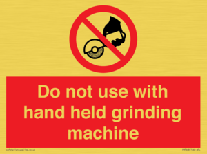 PM7648: Do not use with hand held grinding machine