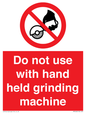 PM7648: Do not use with hand held grinding machine