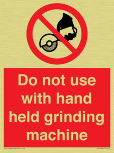 PM7648: Do not use with hand held grinding machine