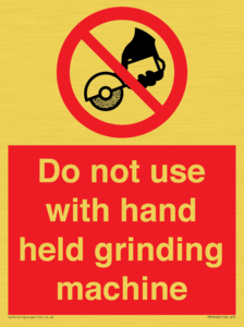 PM7648: Do not use with hand held grinding machine