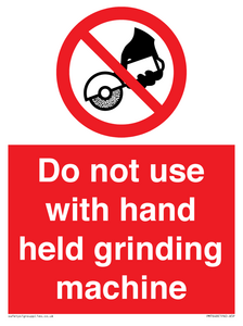 PM7648: Do not use with hand held grinding machine