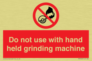 PM7648: Do not use with hand held grinding machine