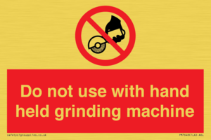 PM7648: Do not use with hand held grinding machine