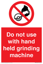 PM7648: Do not use with hand held grinding machine