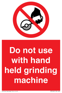 PM7648: Do not use with hand held grinding machine