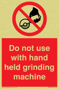 PM7648: Do not use with hand held grinding machine
