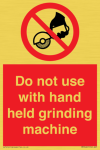 PM7648: Do not use with hand held grinding machine