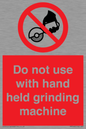 PM7648: Do not use with hand held grinding machine
