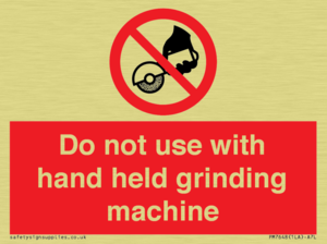 PM7648: Do not use with hand held grinding machine